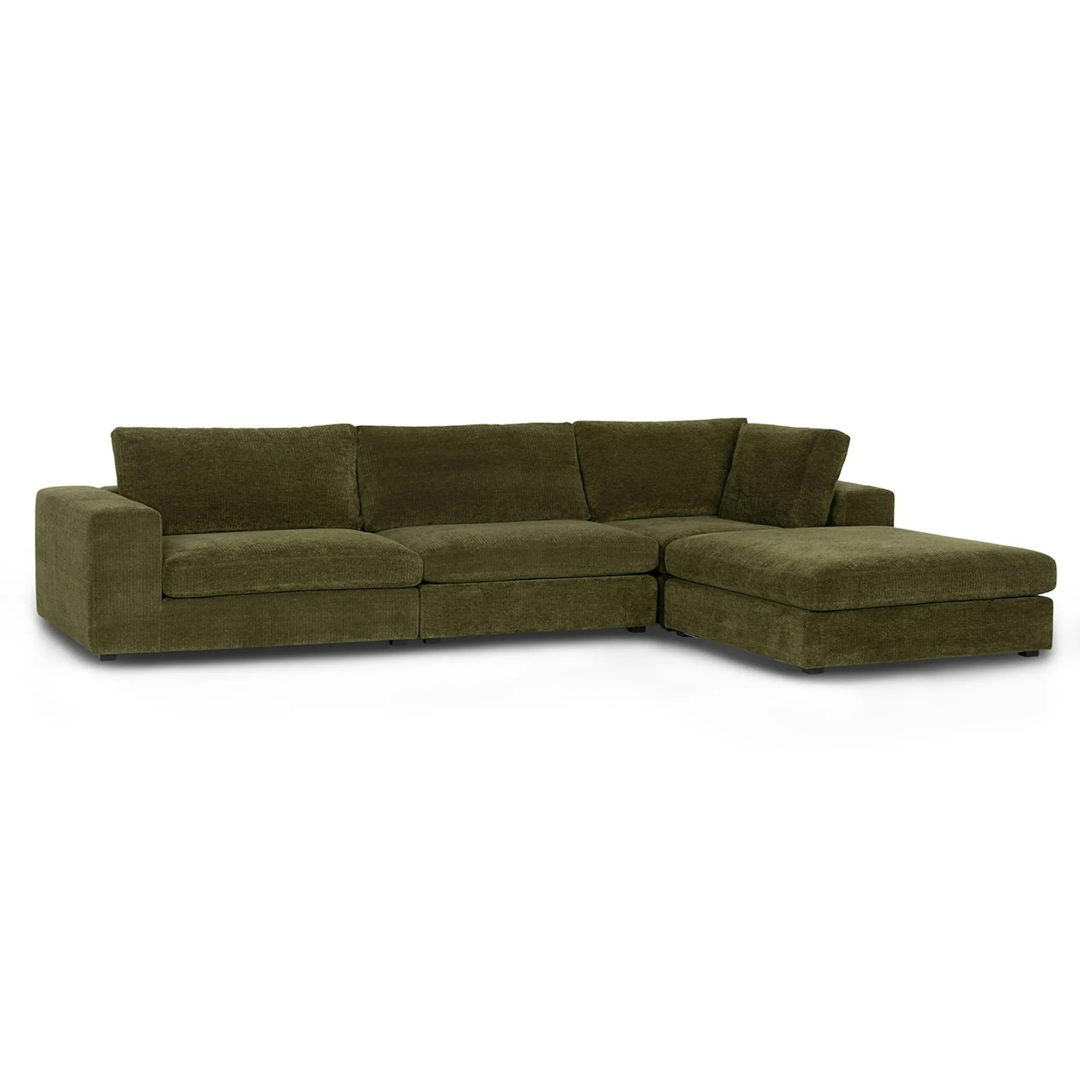 Beta 133.5_ Right Modular Sectional - Cypress Green - Image 2