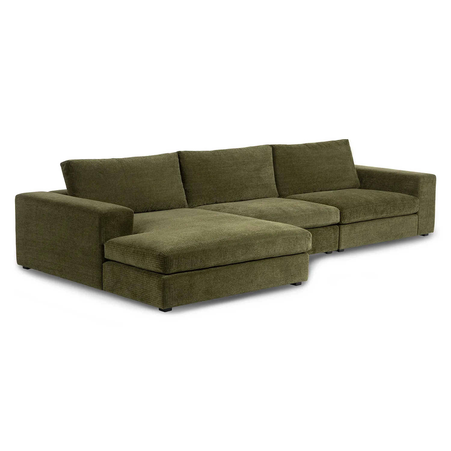 Beta 137.5_ Left Modular Chaise Sectional - Cypress Green - Image 2