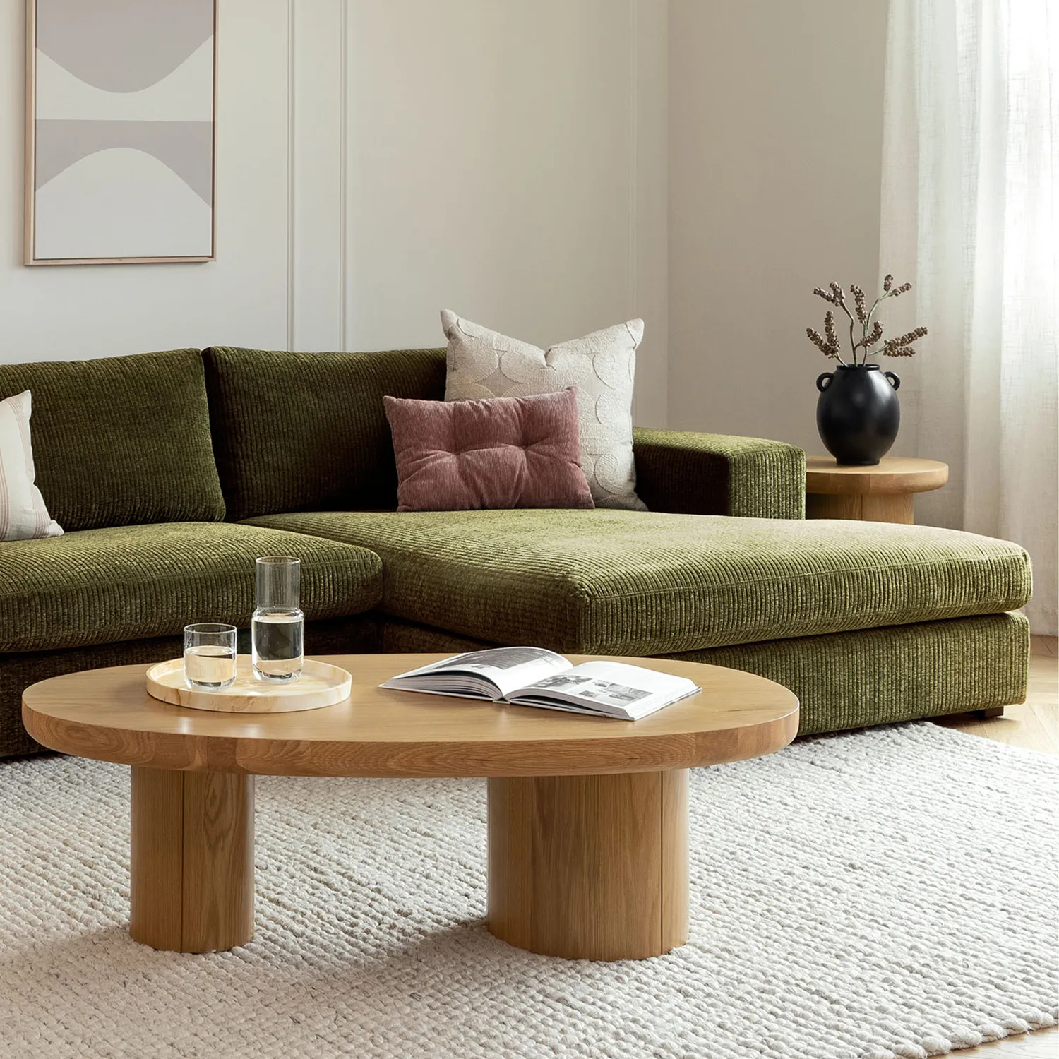 Beta 137.5_ Right Modular Chaise Sectional - Cypress Green - Image 2