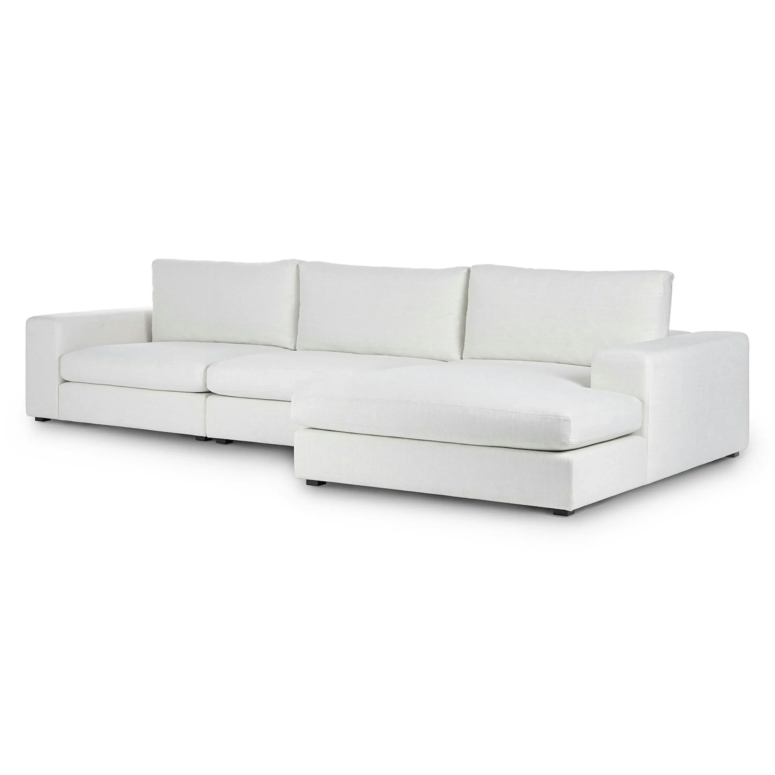 Beta 137.5_ Right Modular Chaise Sectional - Quartz White - Image 2