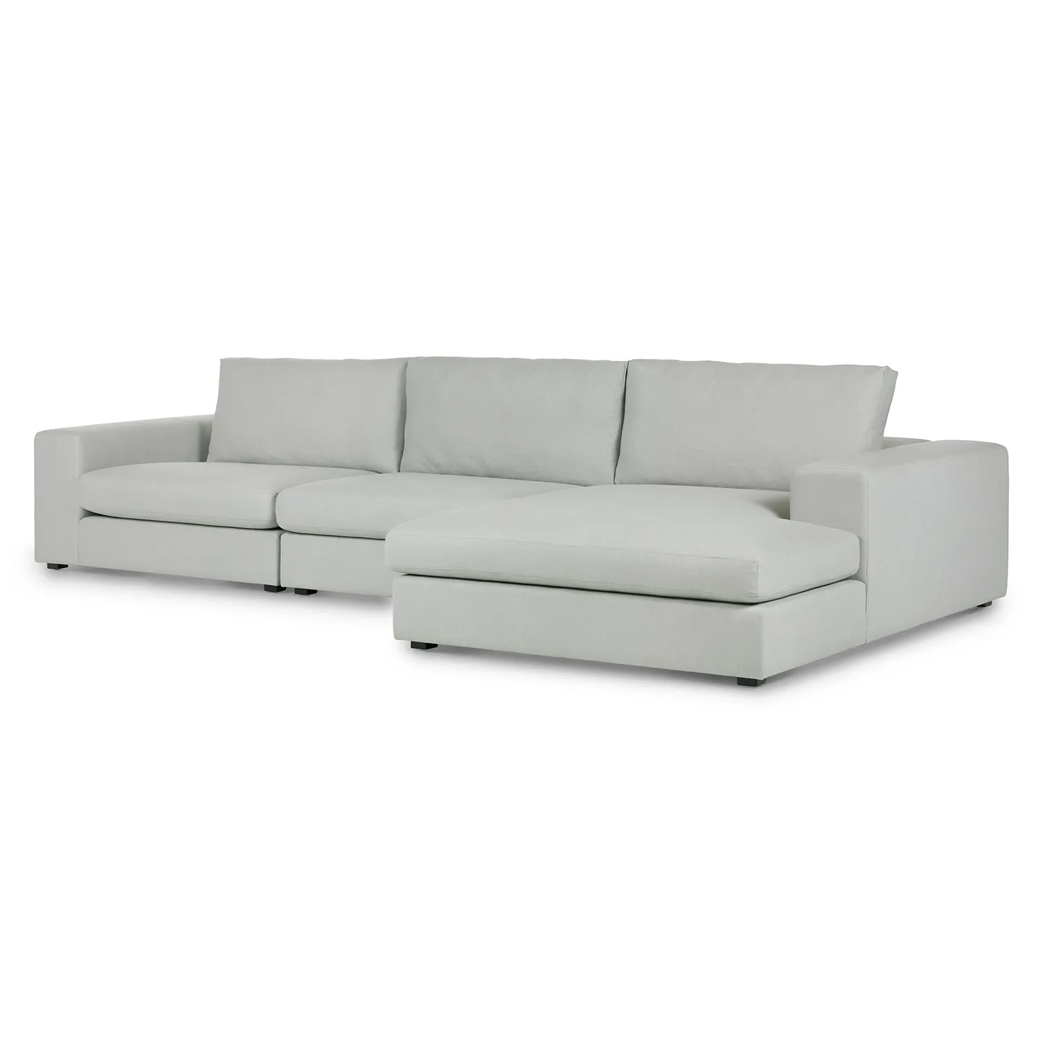 Beta 137.5_ Right Modular Chaise Sectional - Welsh Gray - Image 2