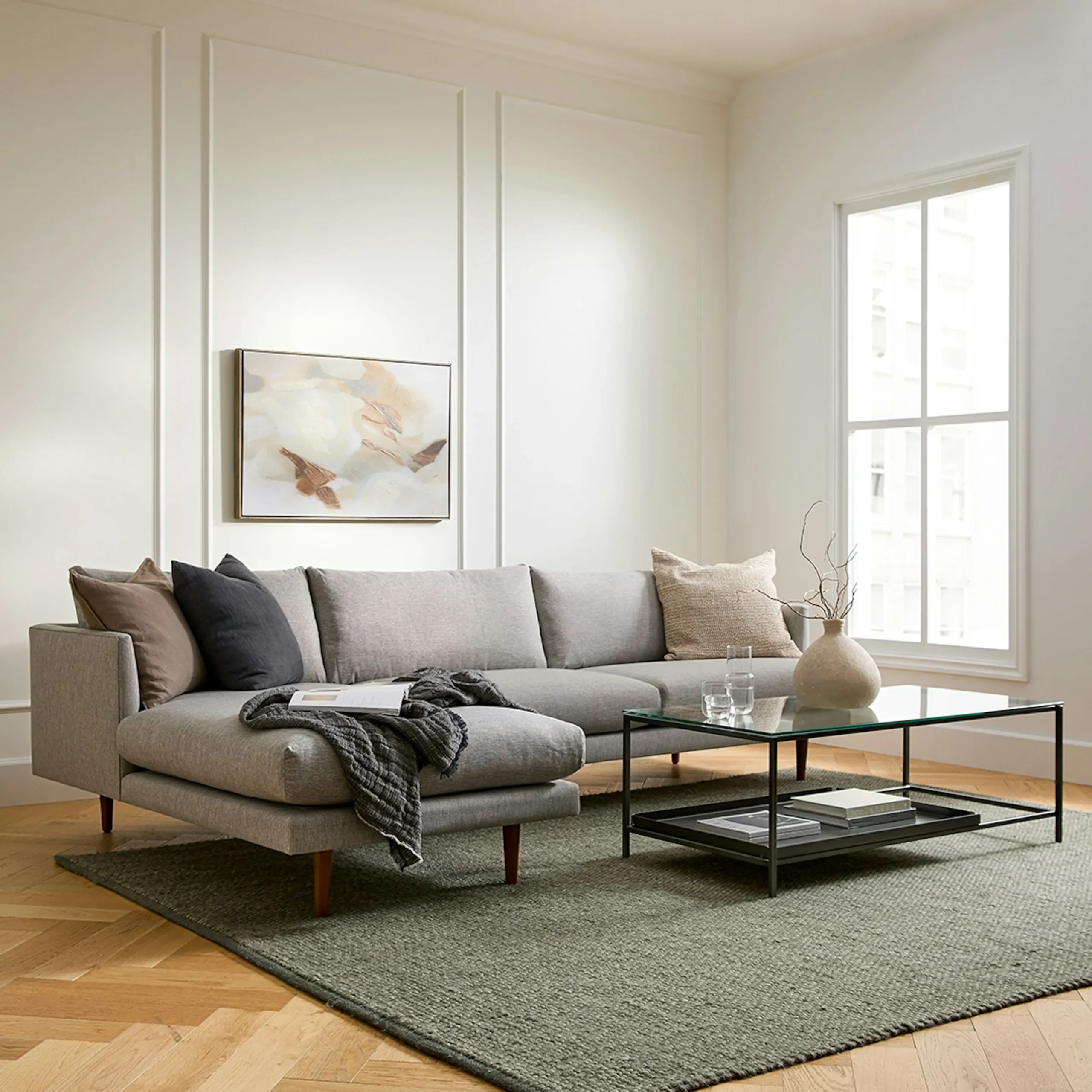 Burrard 112_ Left Sectional - Seasalt Gray - Image 2