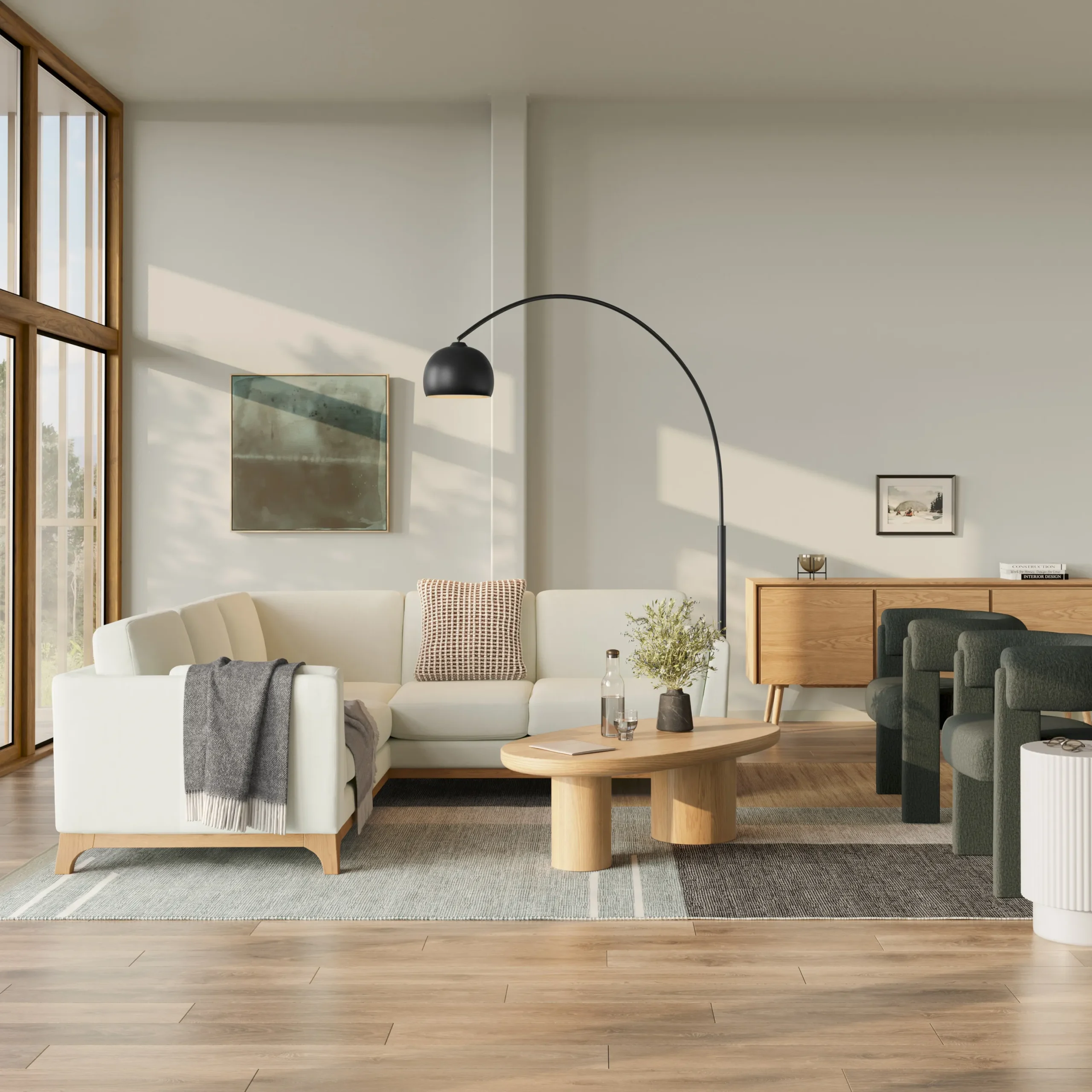 Ceni 88_ Corner Sectional - Buckler Ivory - Image 2