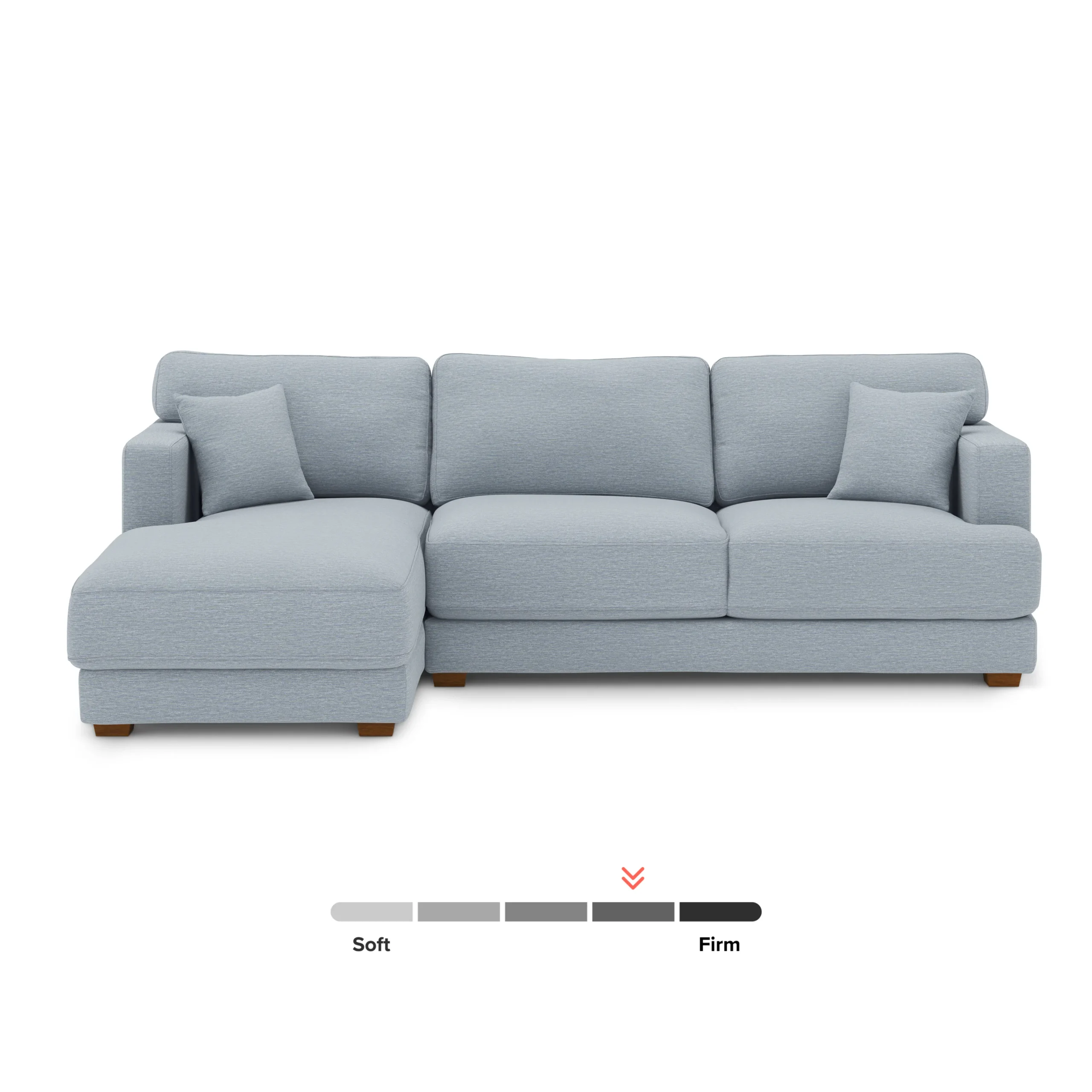 Dawn 100_ Left Sectional - Silver Light Blue - Image 2