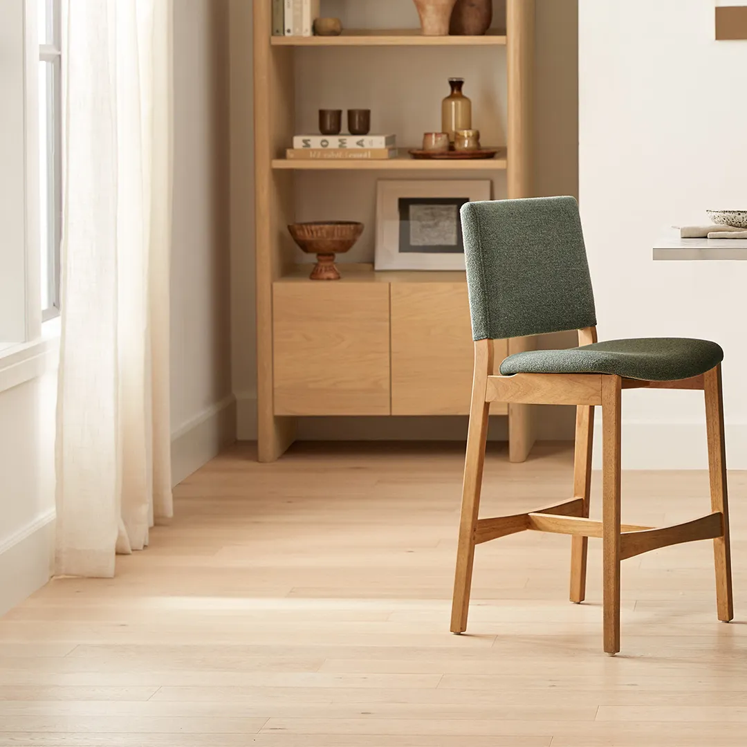 Nosh Counter Stool - Oak and Ratine Green - Image 3