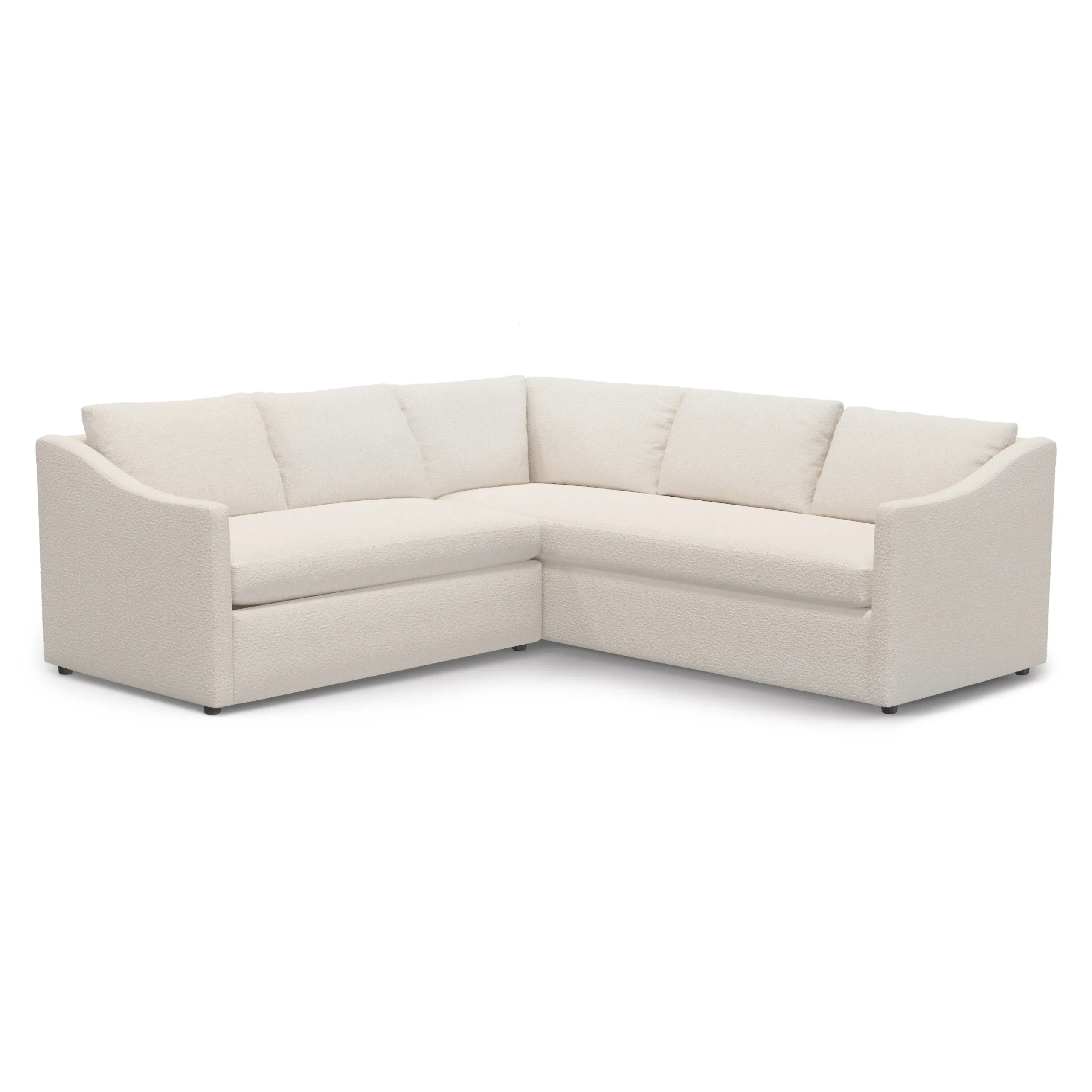 Landry 91_ Corner Sectional - Ivory Wool Bouclé - Image 2