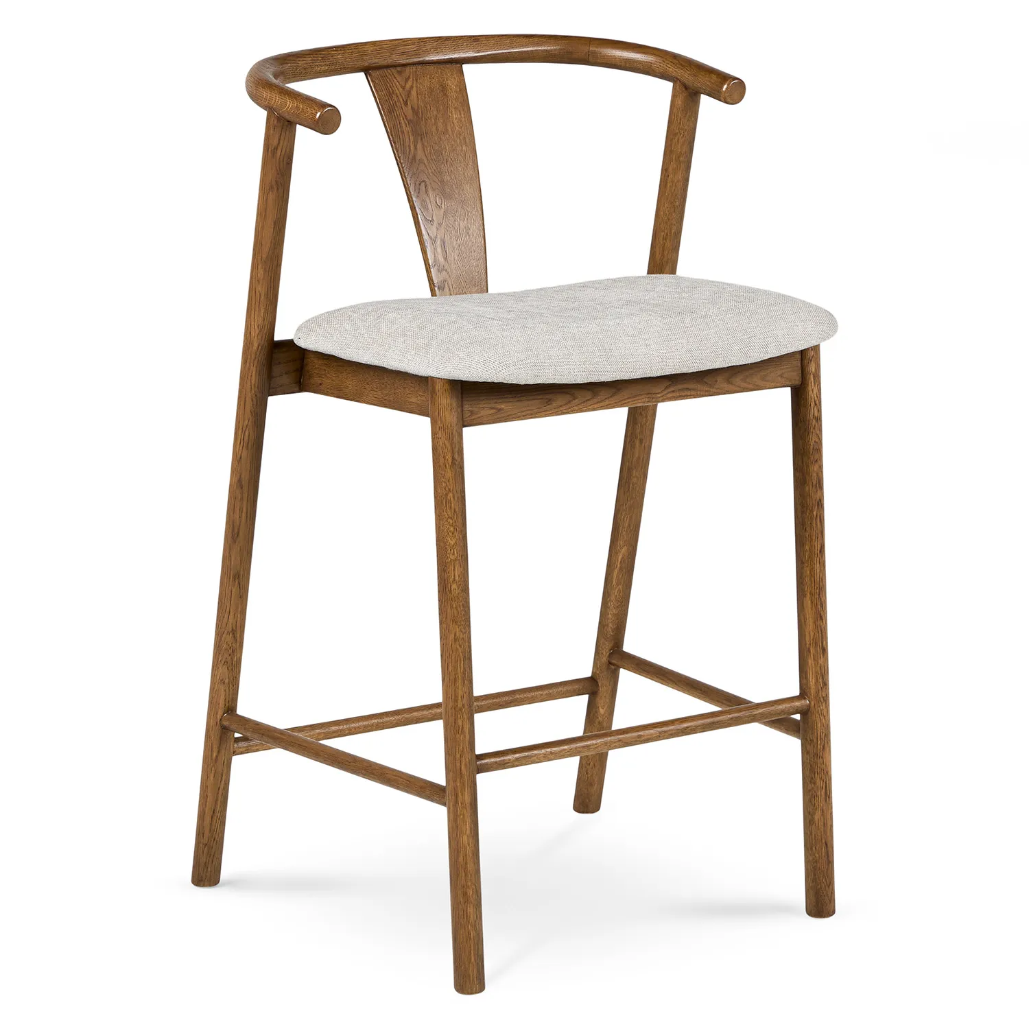 Fonra Counter Stool - Smoked Oak and Santolina Gray - Image 2