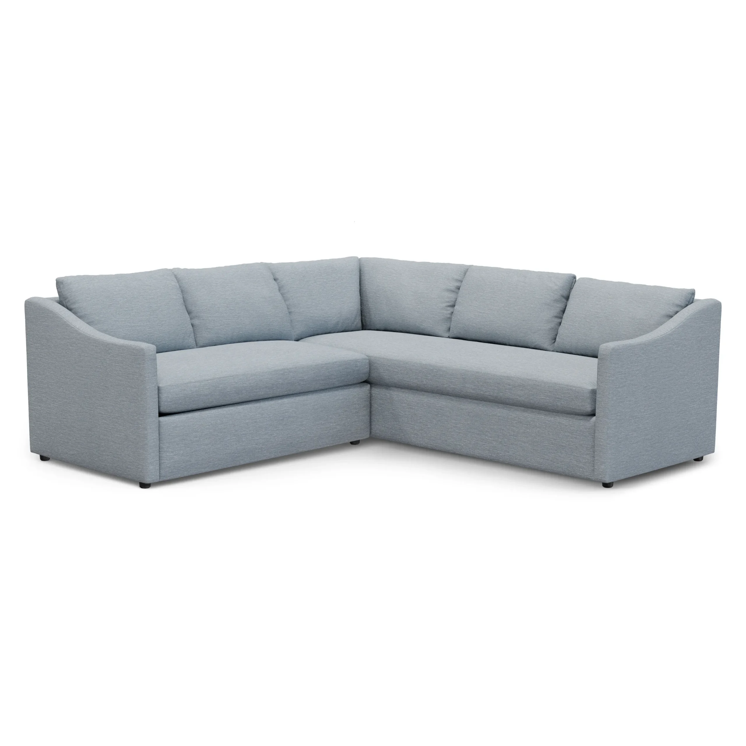 Landry 91_ Corner Sectional - Silver Light Blue - Image 2