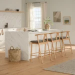 Fonra Counter Stool - Oak and Algonquin Green