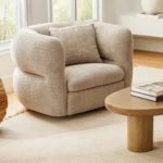 Quinn 40.5_ Swivel Lounge Chair - Nouna Mushroom