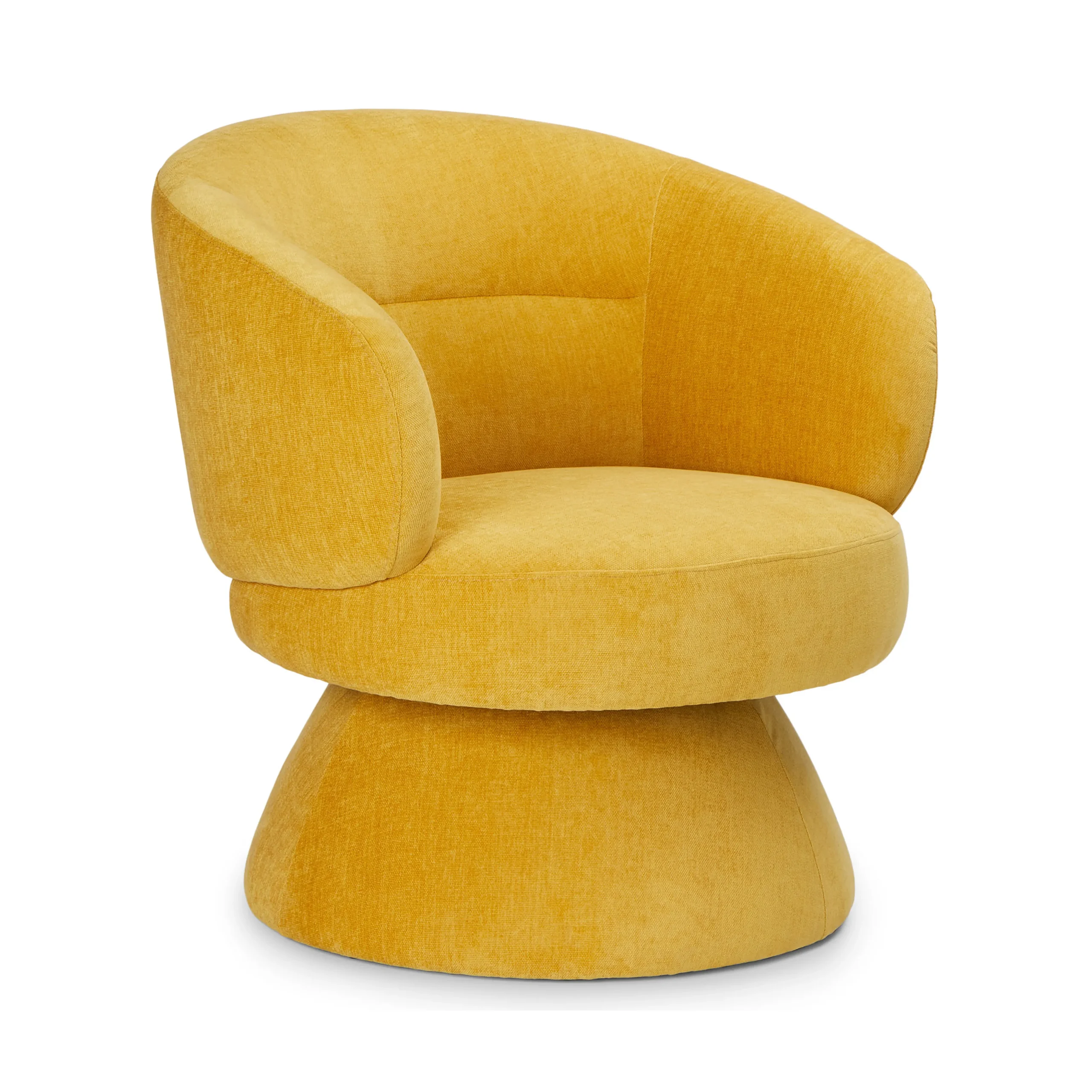 Makeva 31_ Swivel Lounge Chair - Marigold Yellow - Image 3