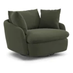 Leigh 47_ Grand Velvet Swivel Lounge Chair - Hale Fir Green