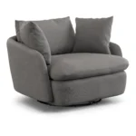 Leigh 47_ Grand Swivel Lounge Chair - Silver Gray