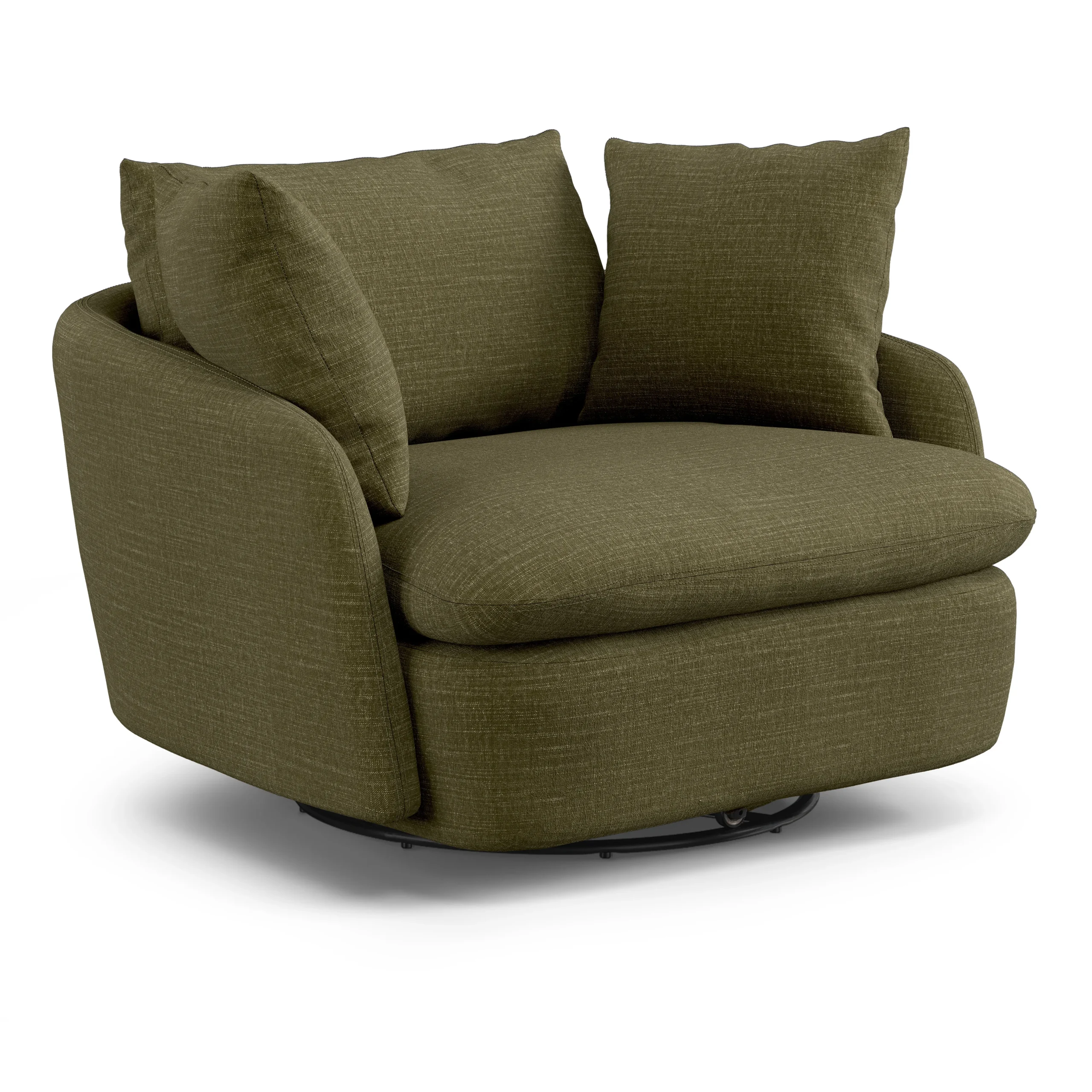 Leigh 47_ Grand Swivel Lounge Chair - Napa Moss - Image 3