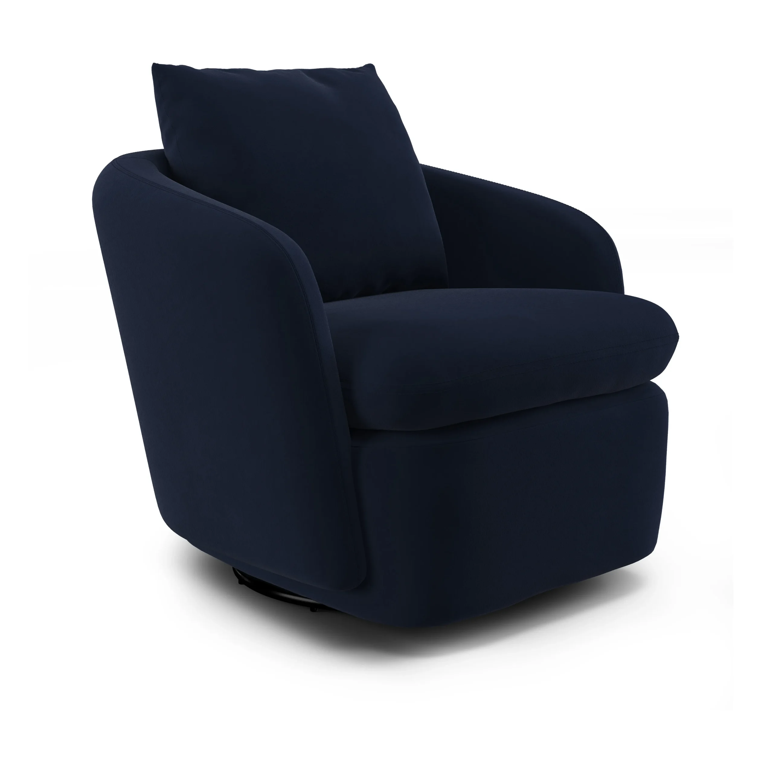 Leigh 33_ Velvet Swivel Lounge Chair - Hale Ink - Image 7