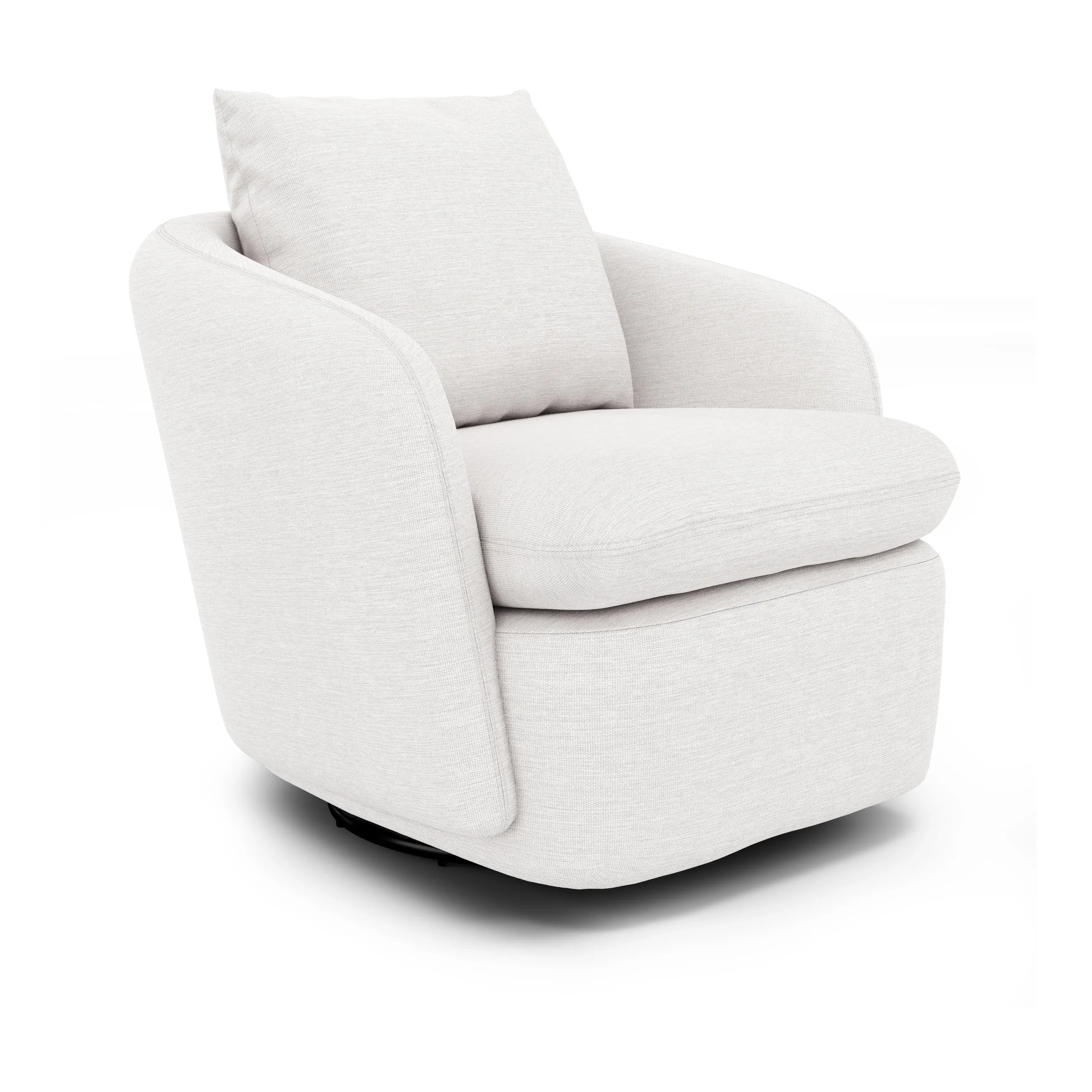 Leigh 33_ Swivel Lounge Chair - Silver Ivory - Image 10