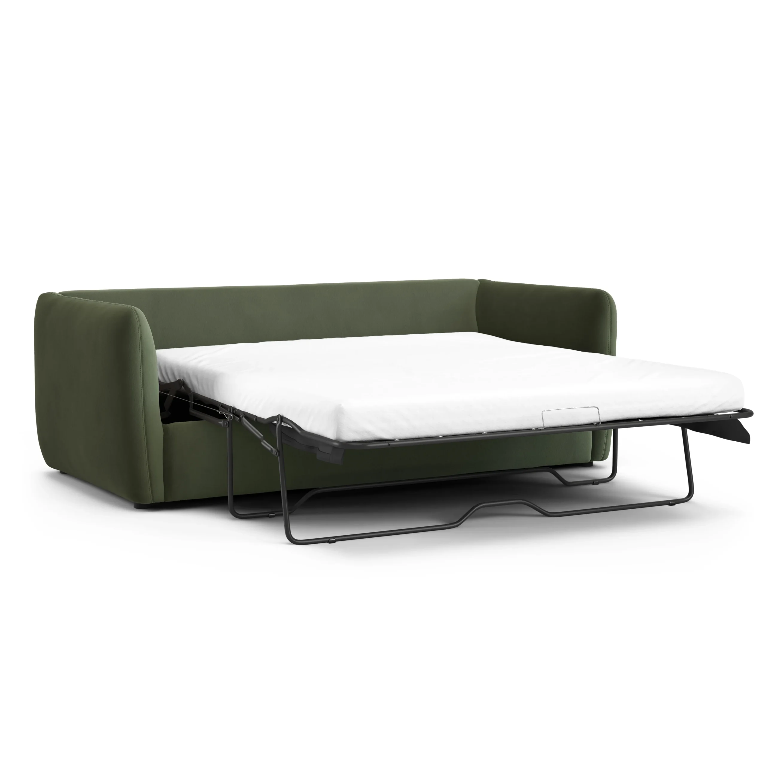Leigh 86_ Velvet Reversible Storage Sleeper Sectional - Hale Fir Green - Image 3