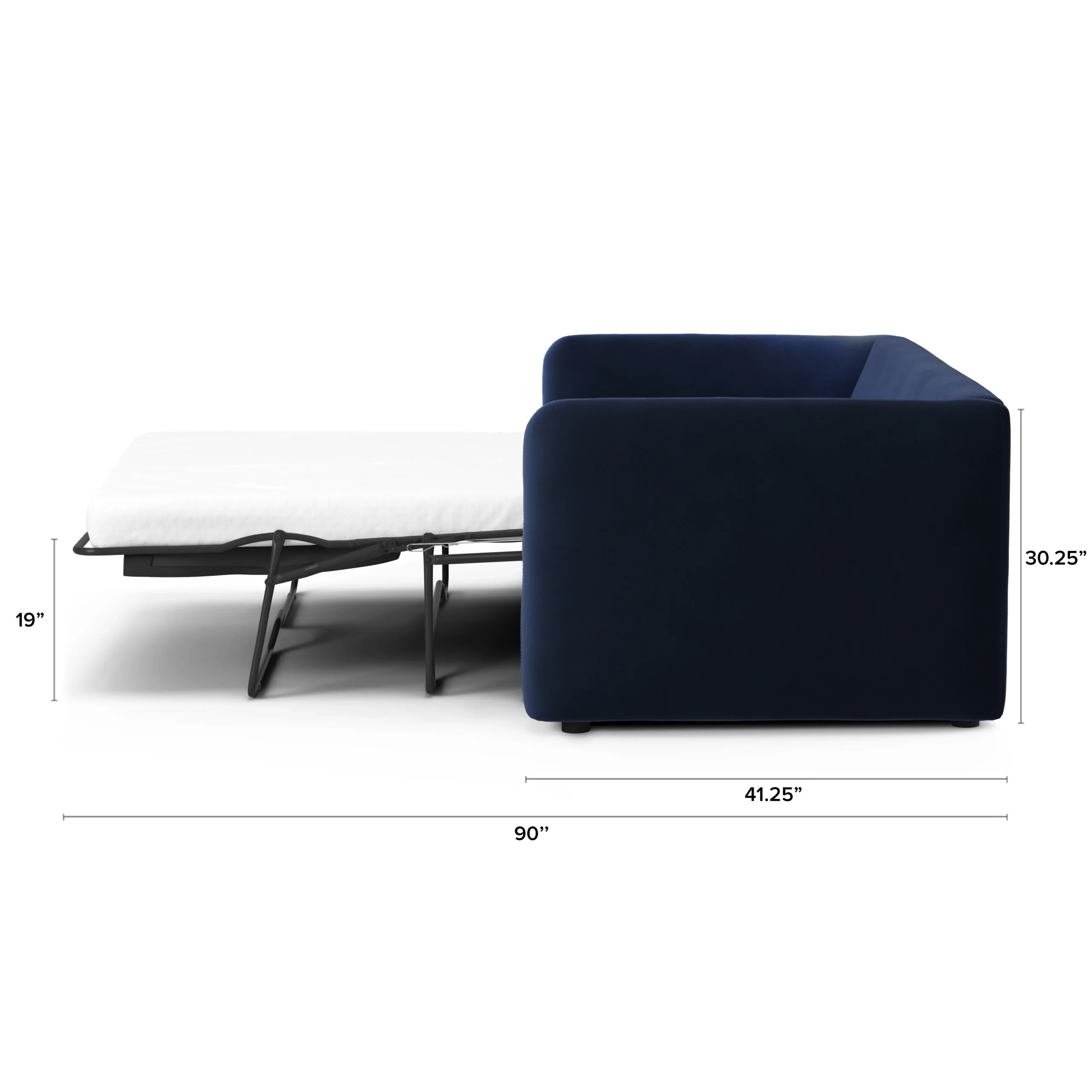 Leigh 86_ Velvet Reversible Storage Sleeper Sectional - Hale Ink - Image 3