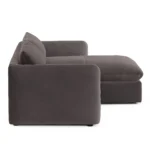 Leigh 86_ Velvet Reversible Storage Sleeper Sectional - Hale Warm Gray