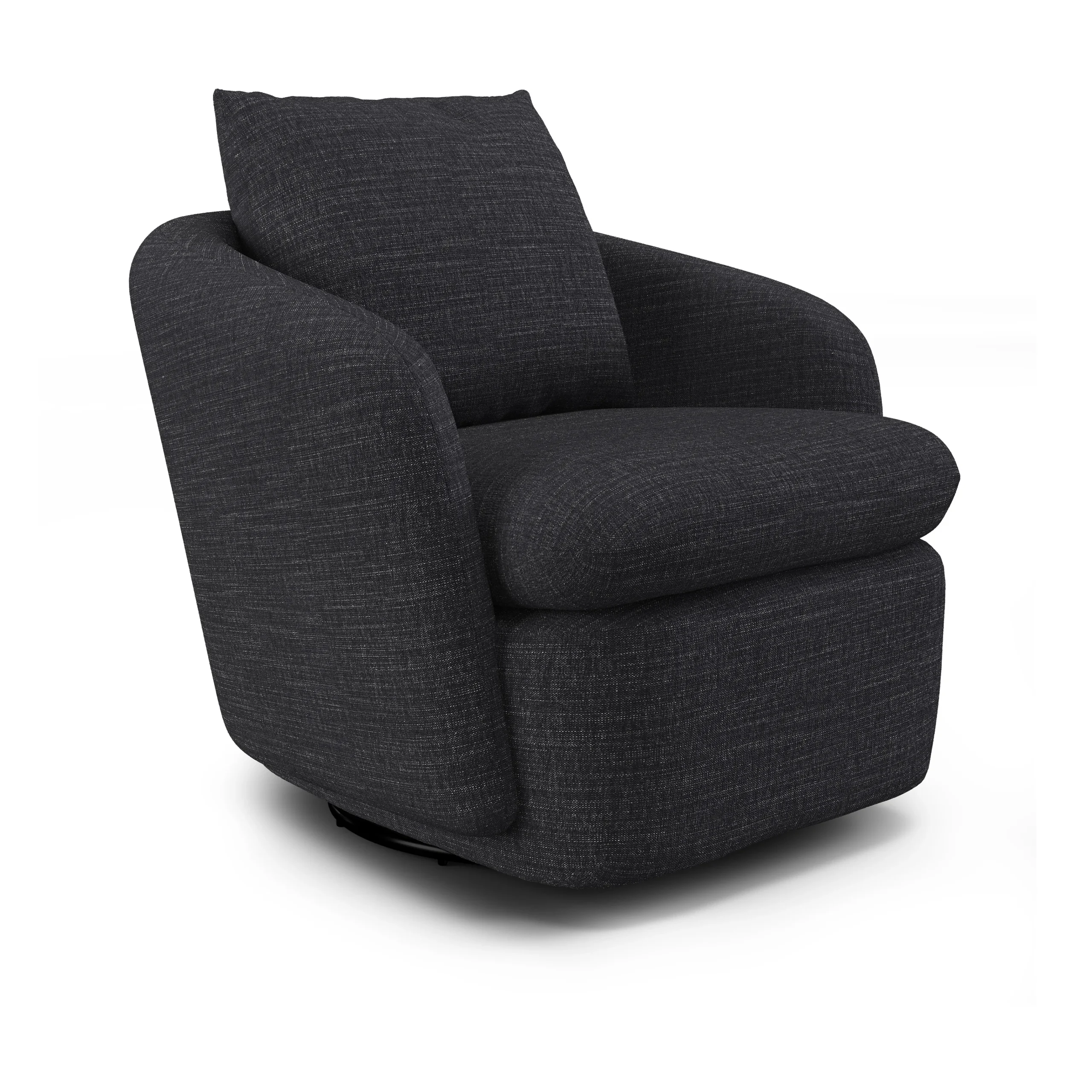 Leigh 33_ Swivel Lounge Chair - Napa Charcoal - Image 3