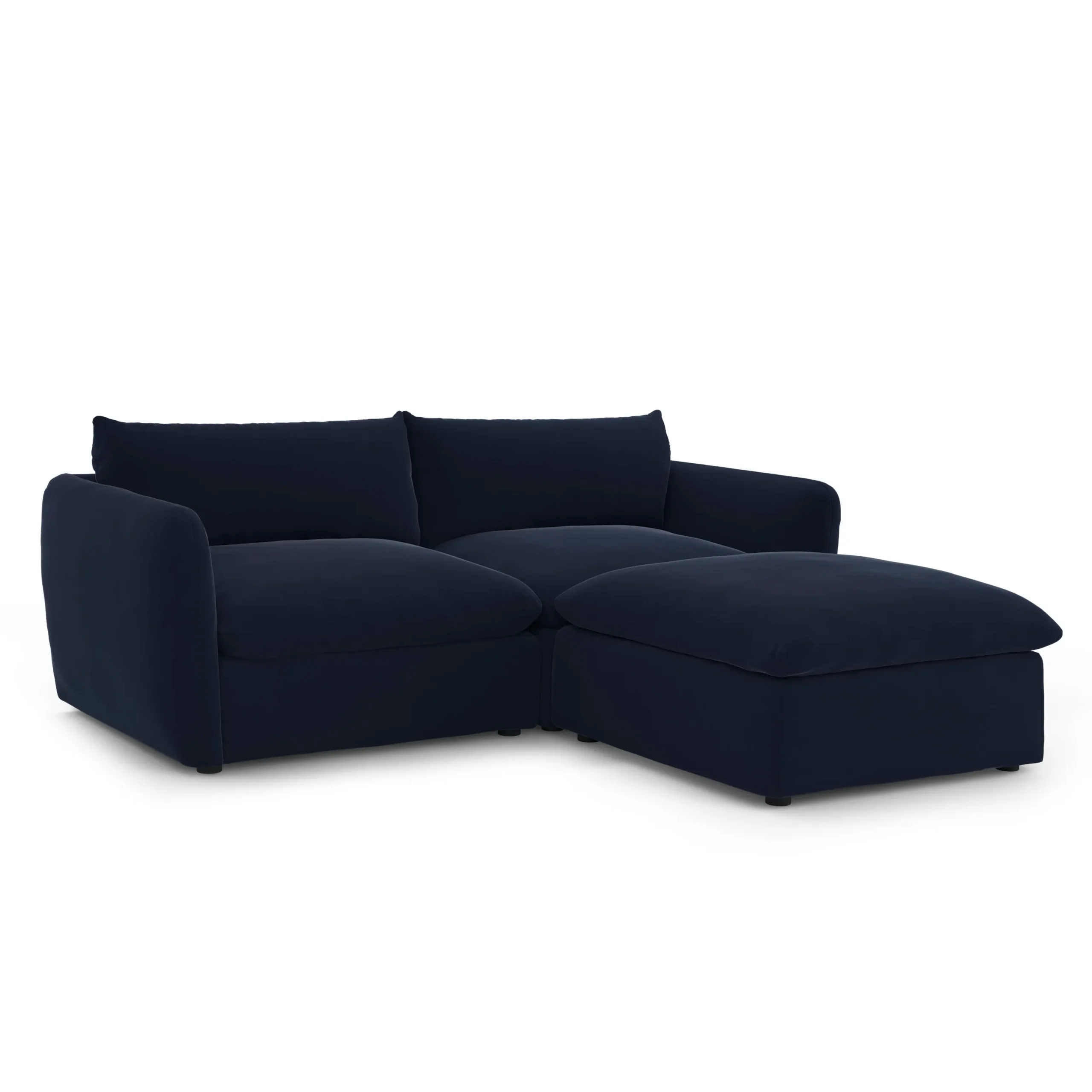 Leigh 92_ Velvet Modular Sectional - Hale Ink - Image 2