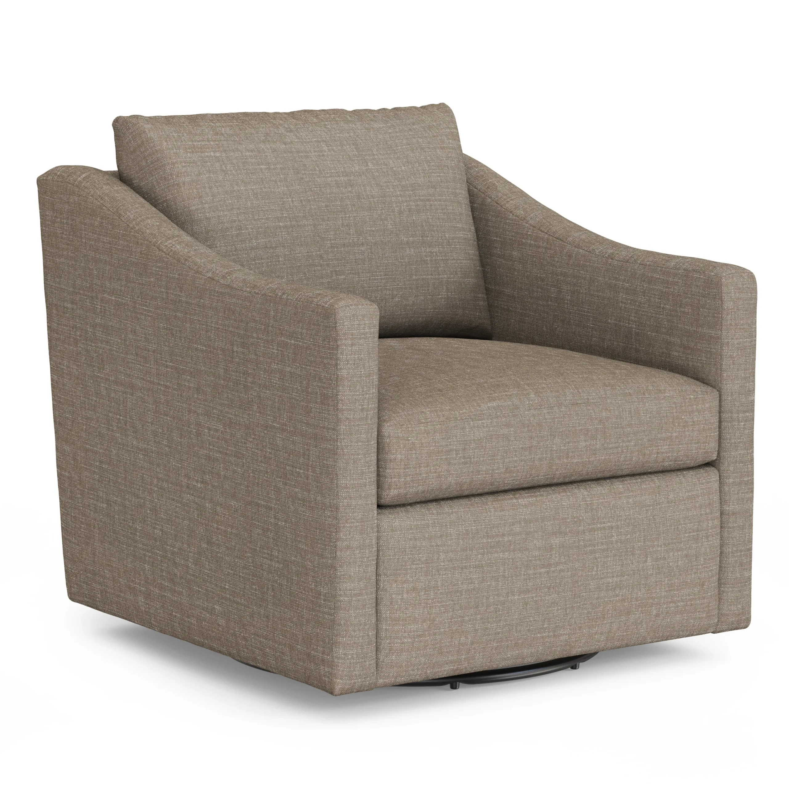 Landry 32.25_ Swivel Lounge Chair - Napa Taupe - Image 10