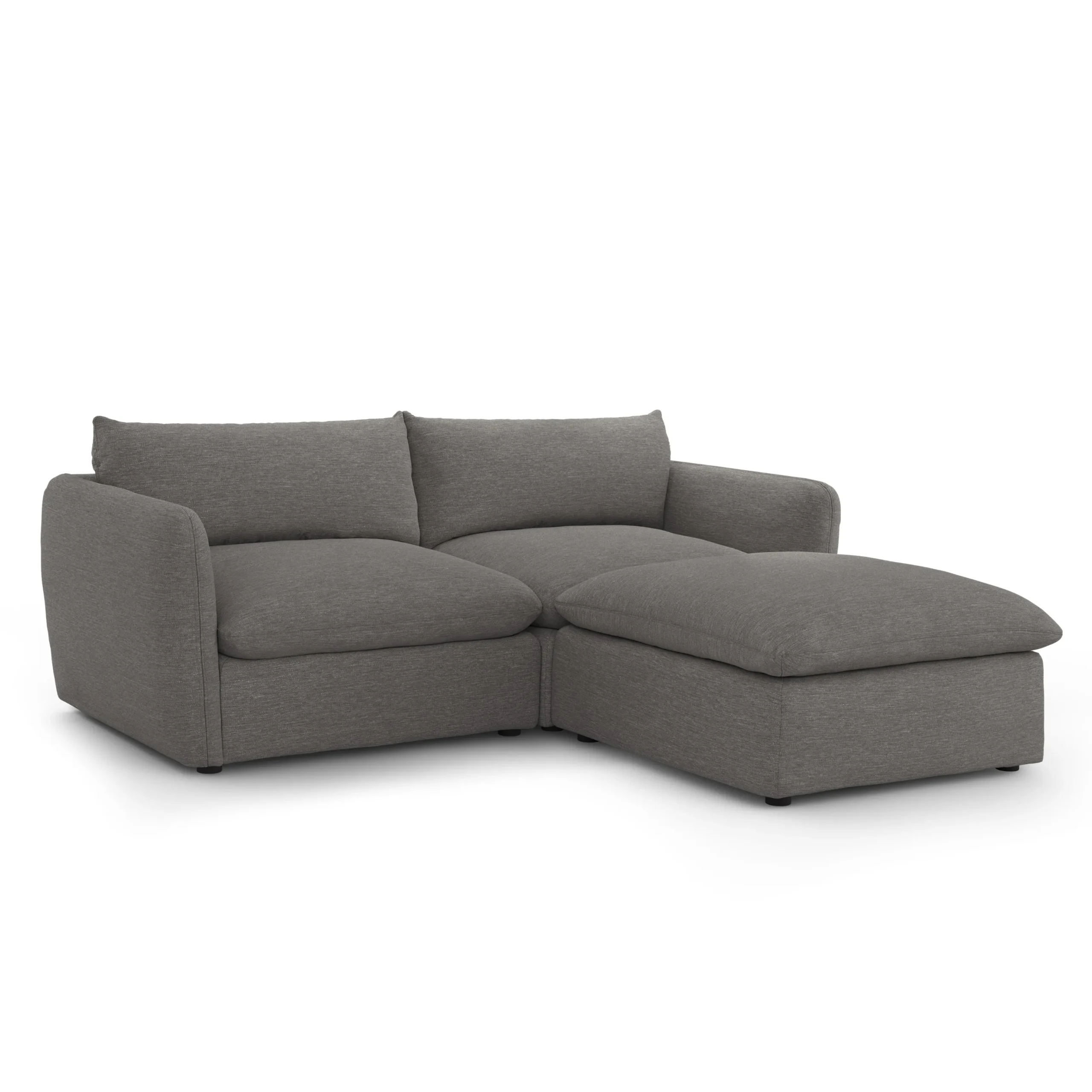 Leigh 92_ Modular Sectional - Silver Gray - Image 2