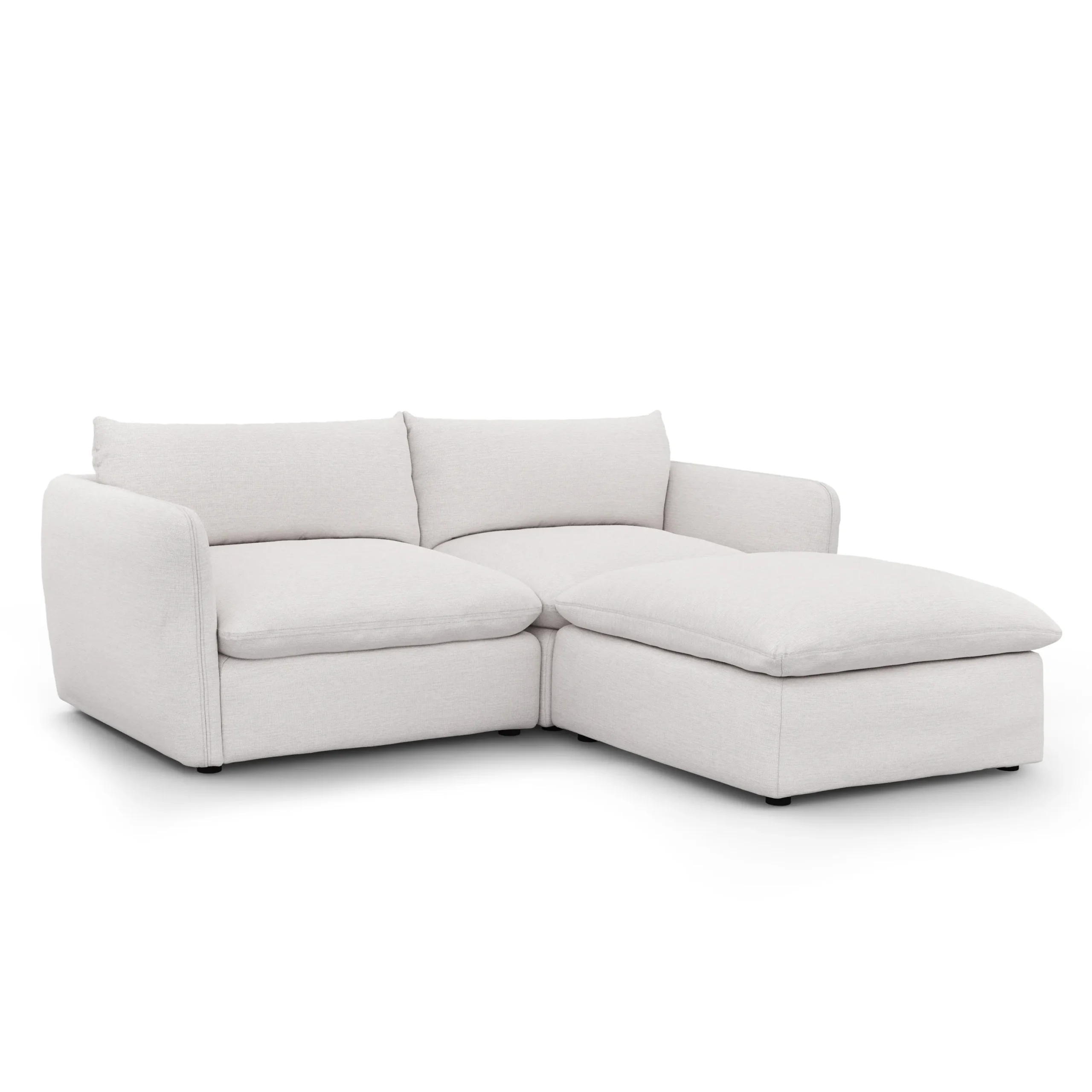 Leigh 92_ Modular Sectional - Silver Ivory - Image 2