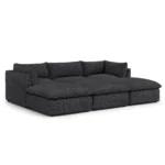 Leigh 121.5_ Modular Open Pit Sectional - Napa Charcoal