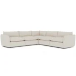 Leigh 126_ Modular Corner Sectional - Ivory Wool Bouclé