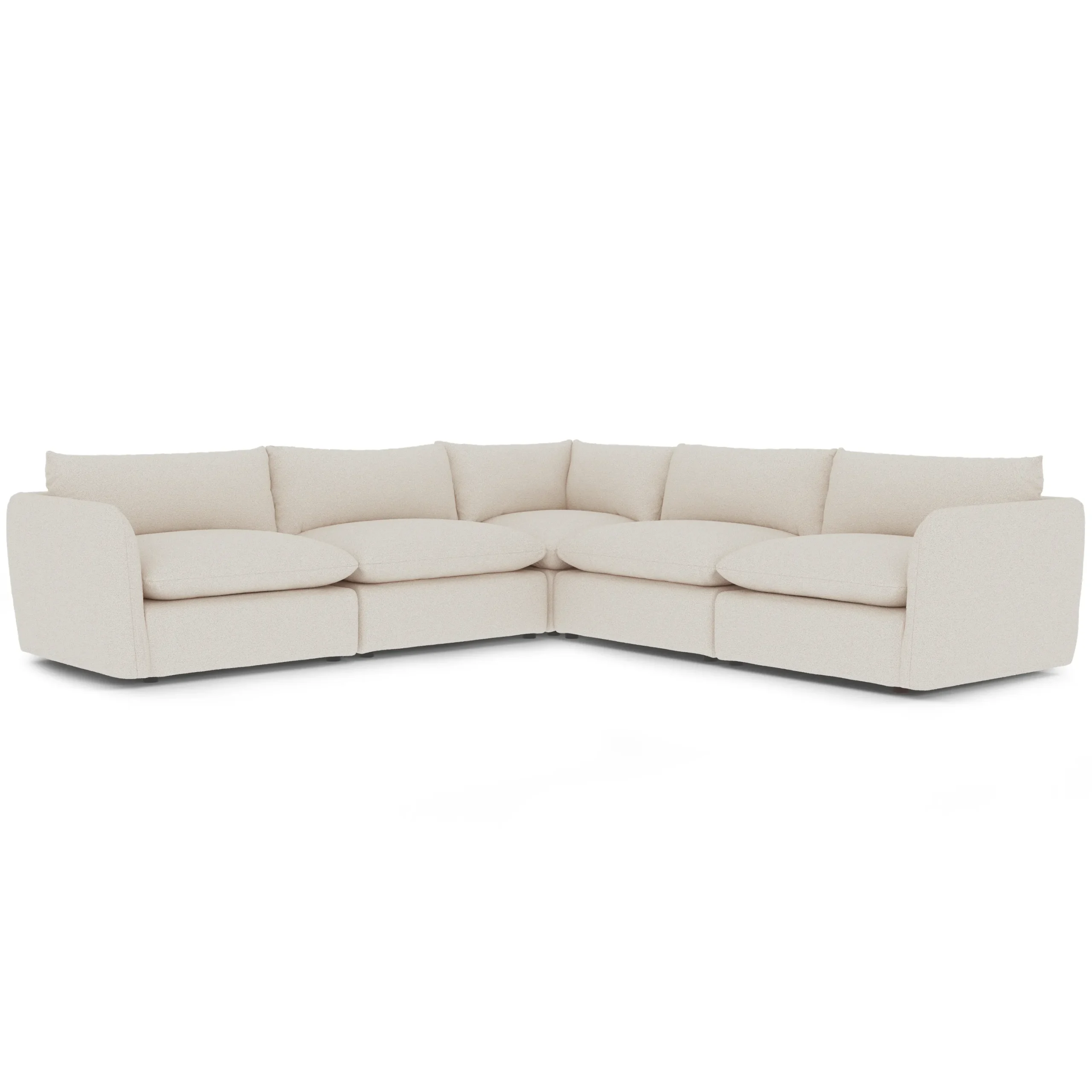 Leigh 126_ Modular Corner Sectional - Ivory Wool Bouclé - Image 2