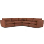 Leigh 126_ Modular Corner Sectional - Napa Rust