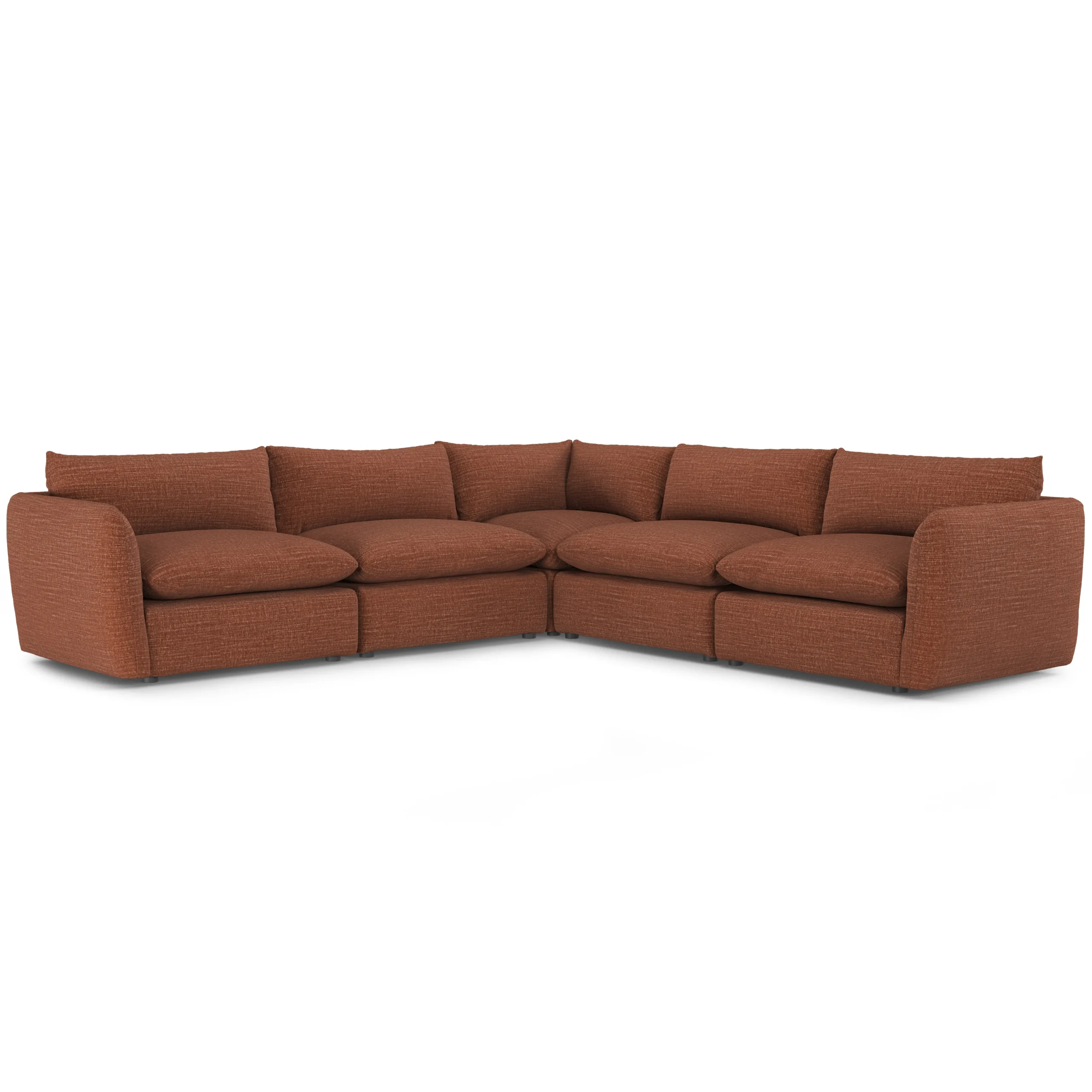 Leigh 126_ Modular Corner Sectional - Napa Rust - Image 2