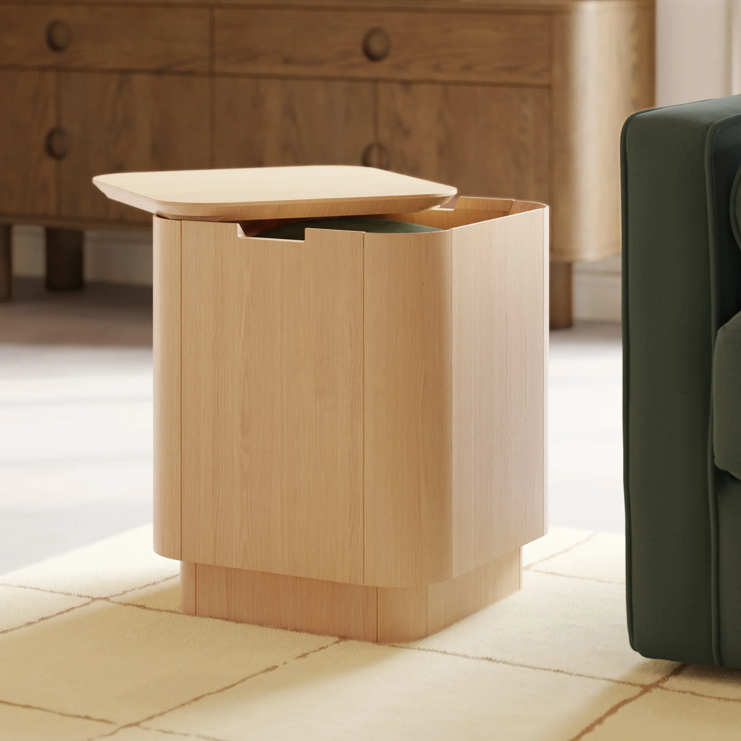Moa Storage Side Table - White Oak - Image 6