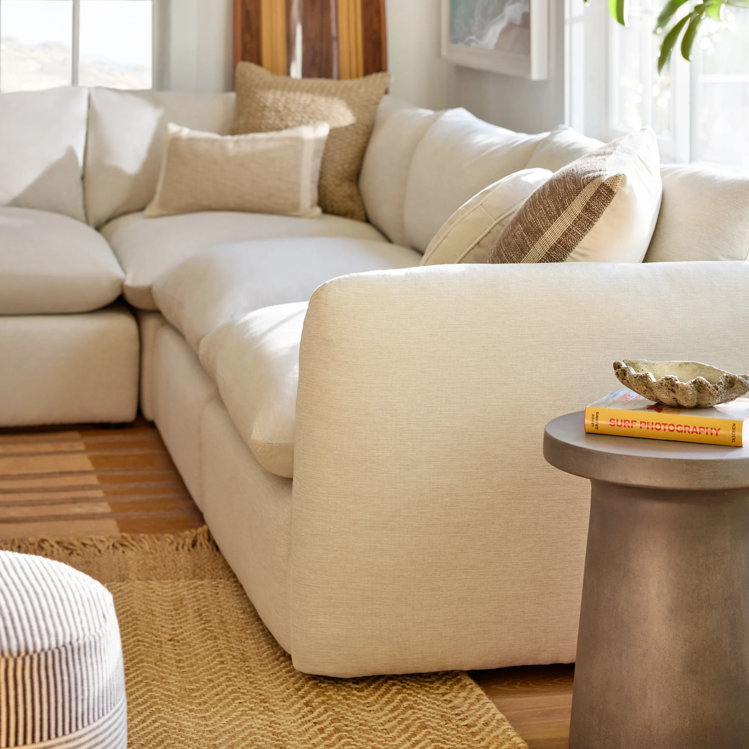 Leigh 126_ Modular Corner Sectional - Silver Ivory - Image 2