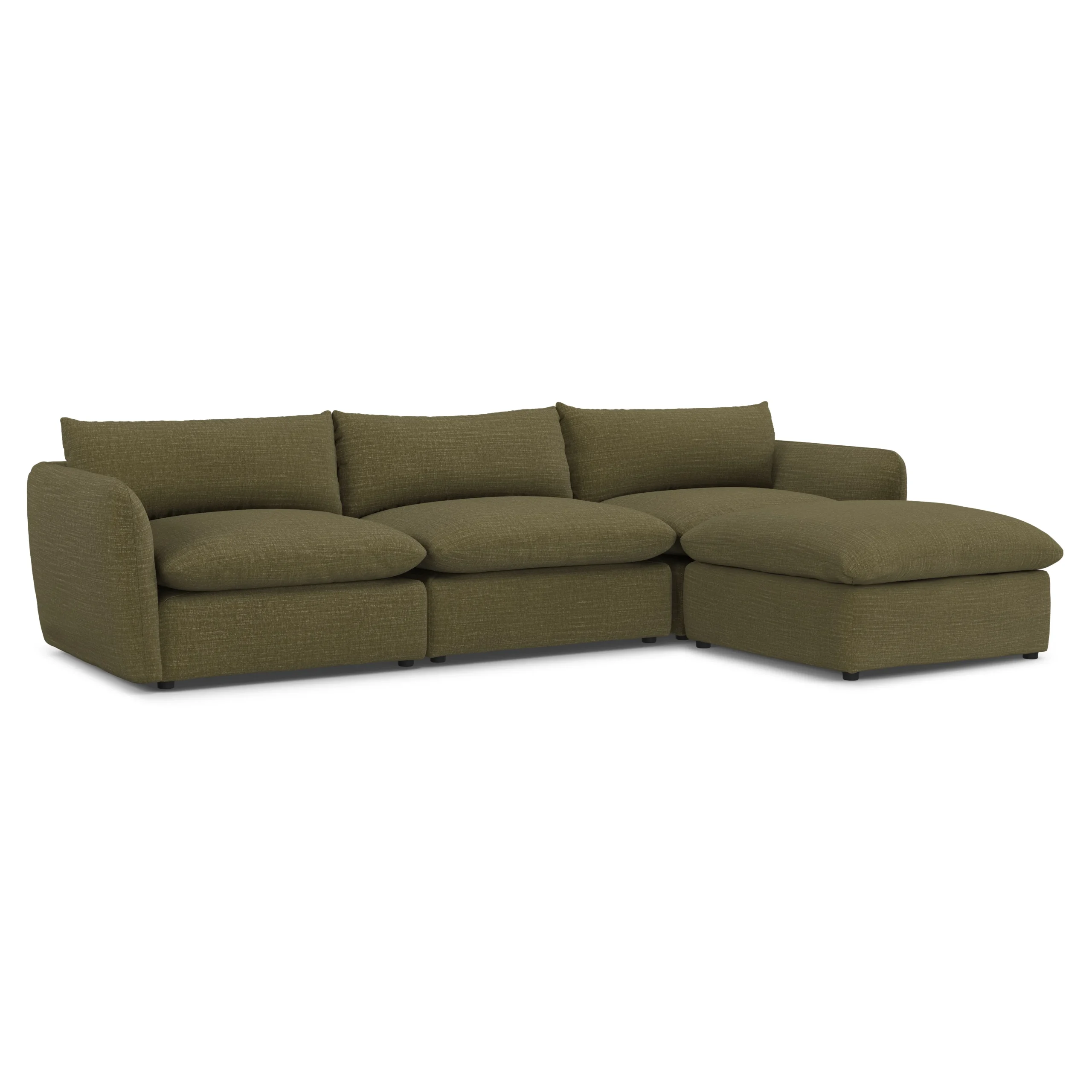 Leigh 131.5_ Modular Sectional - Napa Moss - Image 2