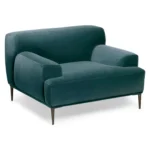 Abisko 42.5_ Velvet Lounge Chair - Plush Pacific Blue
