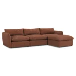 Leigh 131.5_ Modular Sectional - Napa Rust