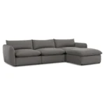 Leigh 131.5_ Modular Sectional - Silver Gray