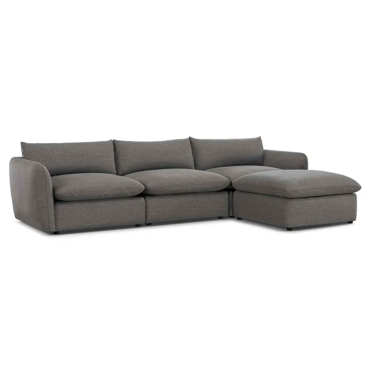 Leigh 131.5_ Modular Sectional - Silver Gray - Image 2
