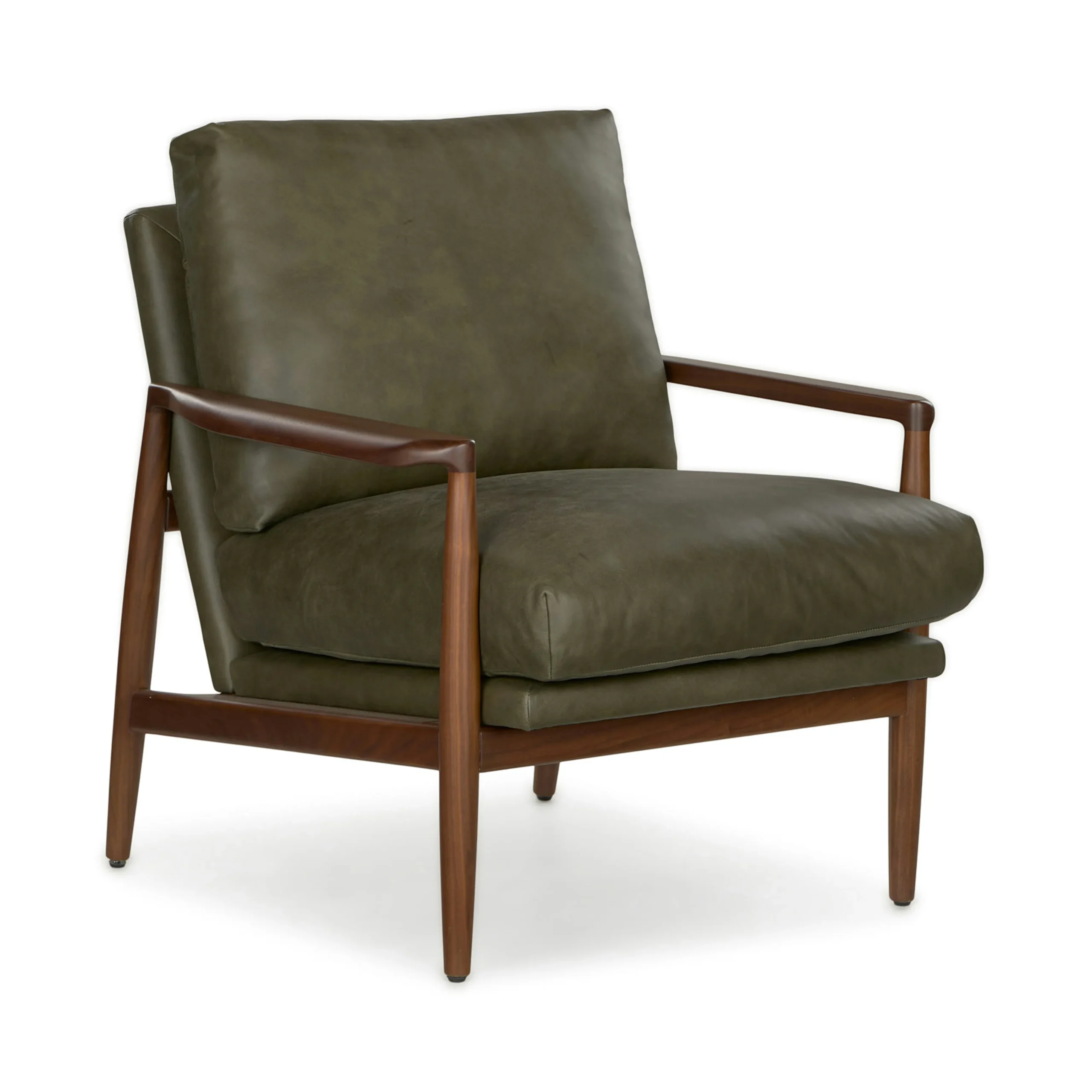 Bavel 28.5_ Leather Lounge Chair - Charme Green - Image 15