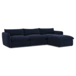 Leigh 131.5_ Velvet Modular Sectional - Hale Ink