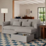 Marina 90_ Reversible Storage Sectional - Hestia Gray