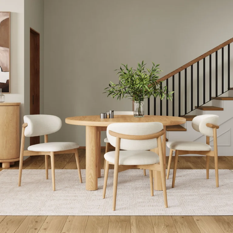 Odin Dining Chair - White Oak and Camelia Ivory