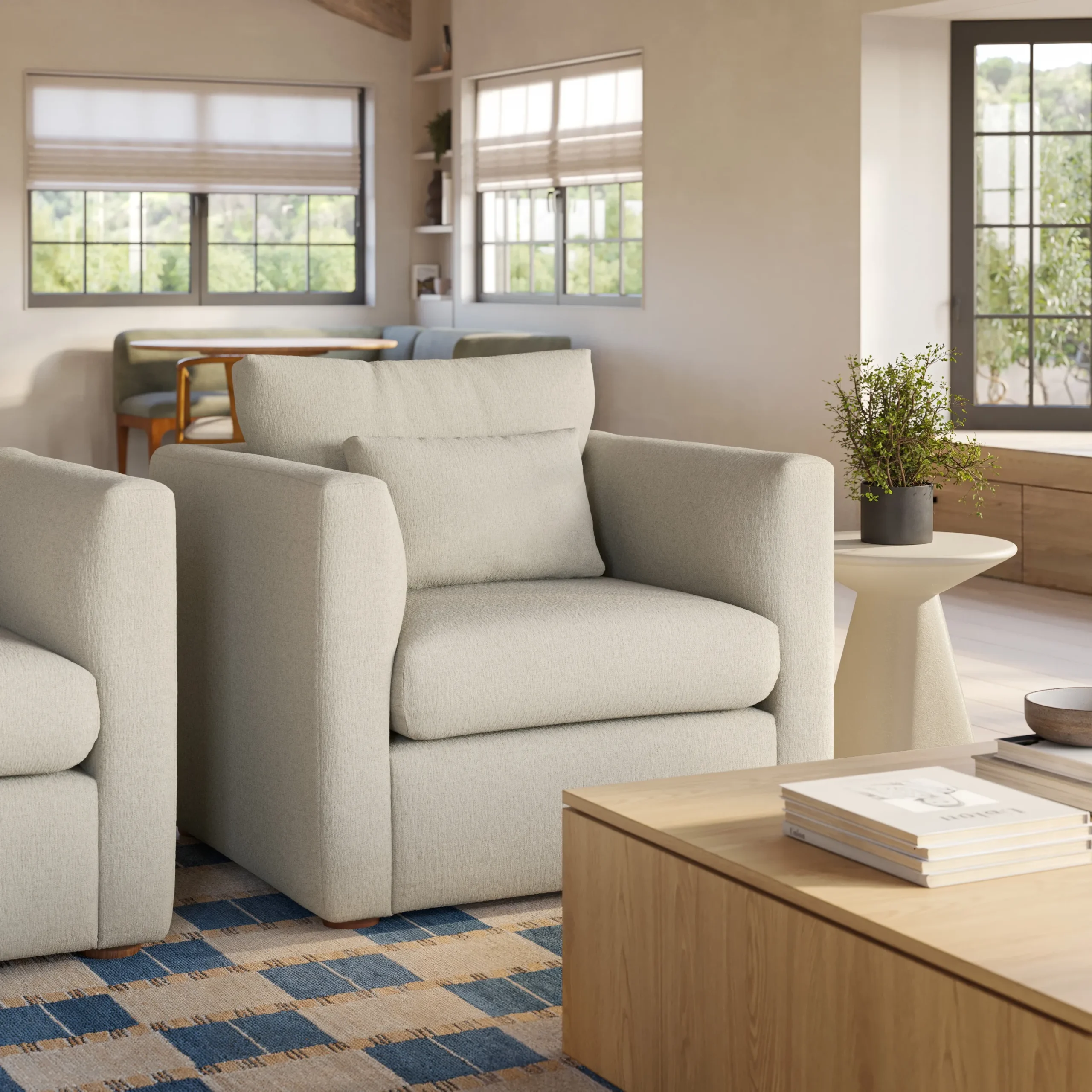 Marina 38_ Lounge Chair - Clover Ivory - Image 13