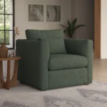 Marina 38_ Lounge Chair - Green Wool Bouclé