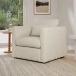 Marina 38_ Lounge Chair - Ivory Wool Bouclé