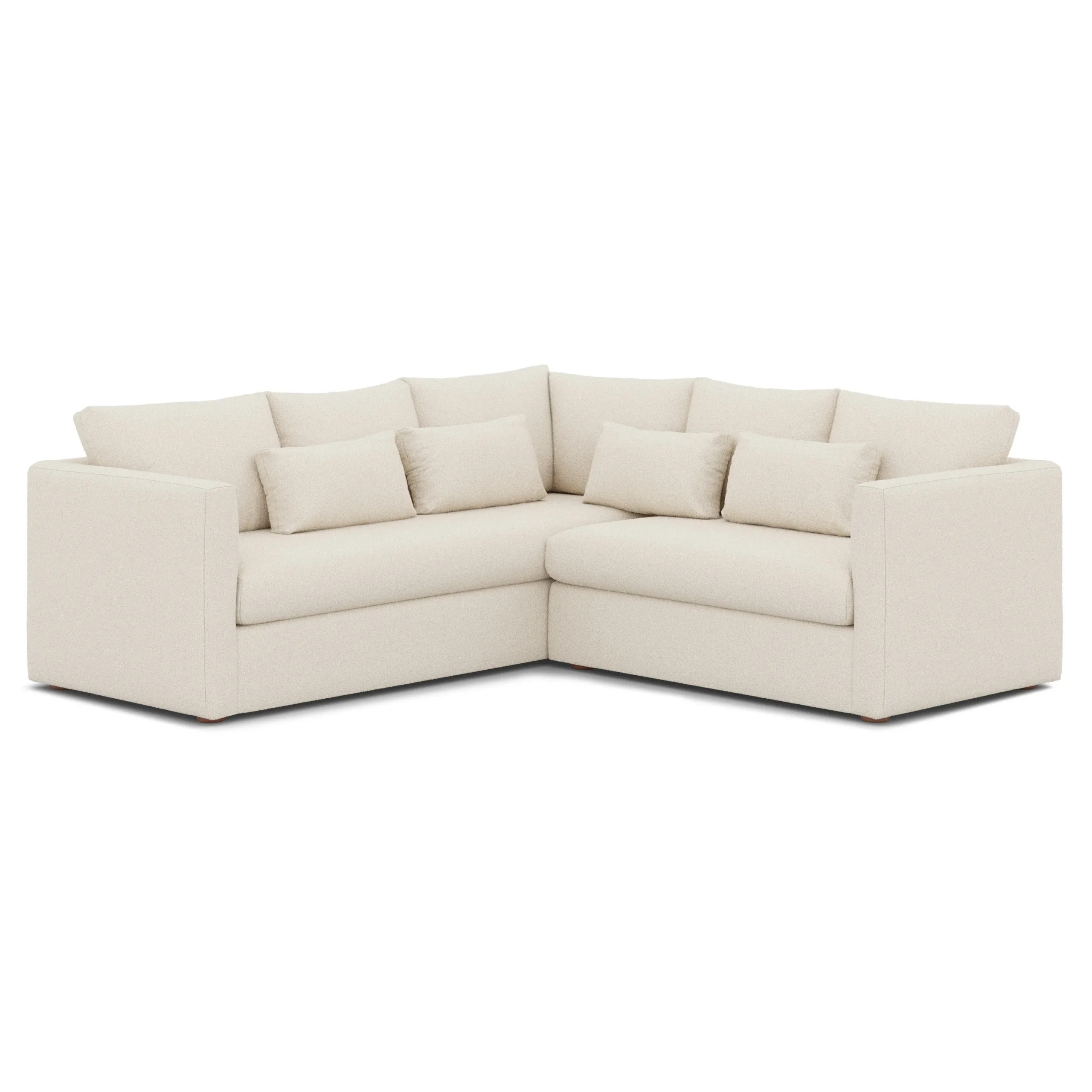Marina 92_ Corner Sectional - Ivory Wool Bouclé - Image 2