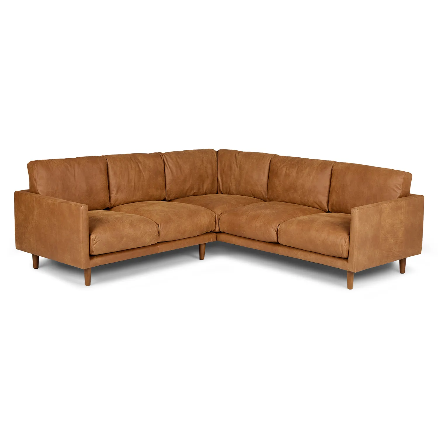 Nirvana 88_ Leather Corner Sectional - Dakota Tan - Image 2