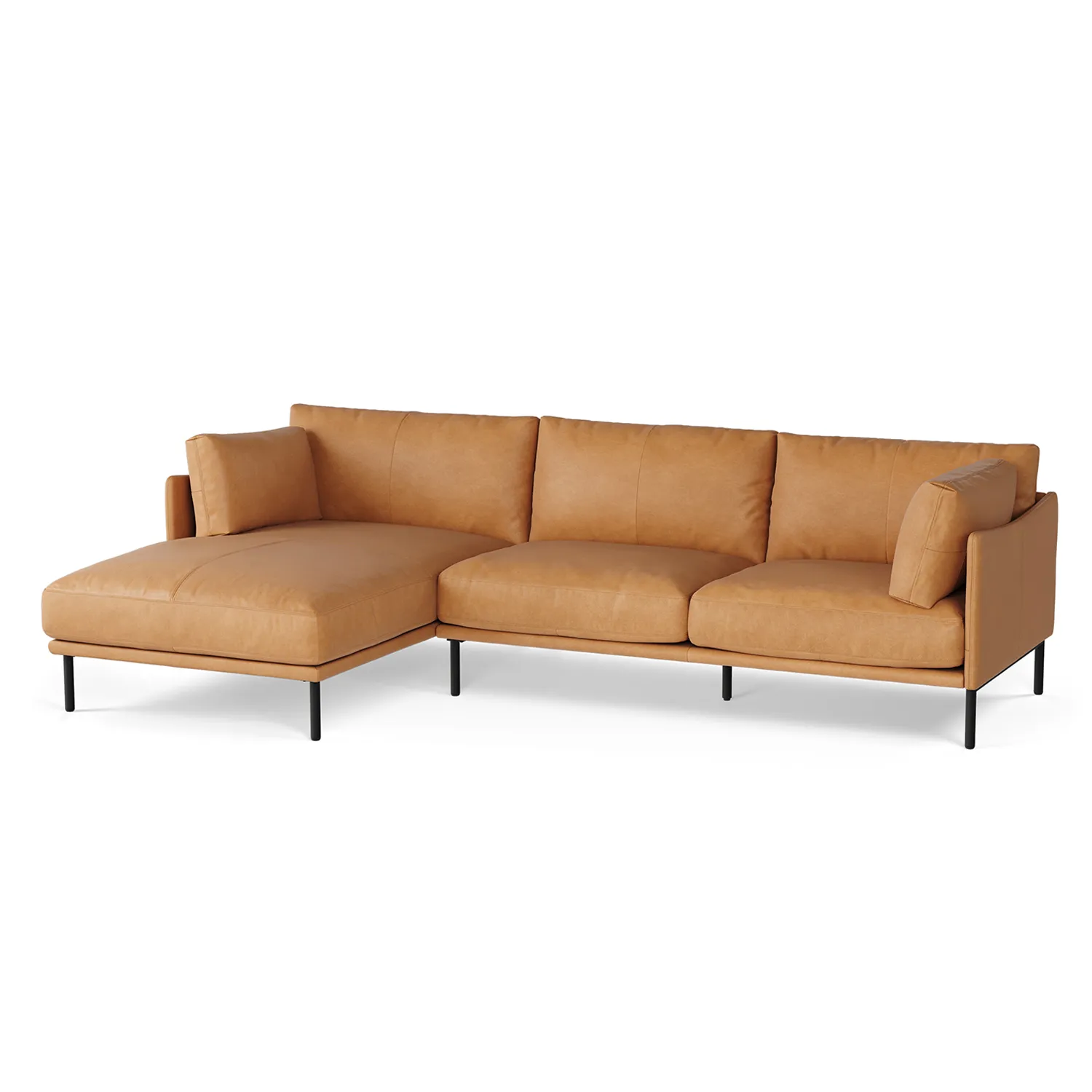 Olsen 110_ Leather Left Sectional - Charme Tan - Image 2